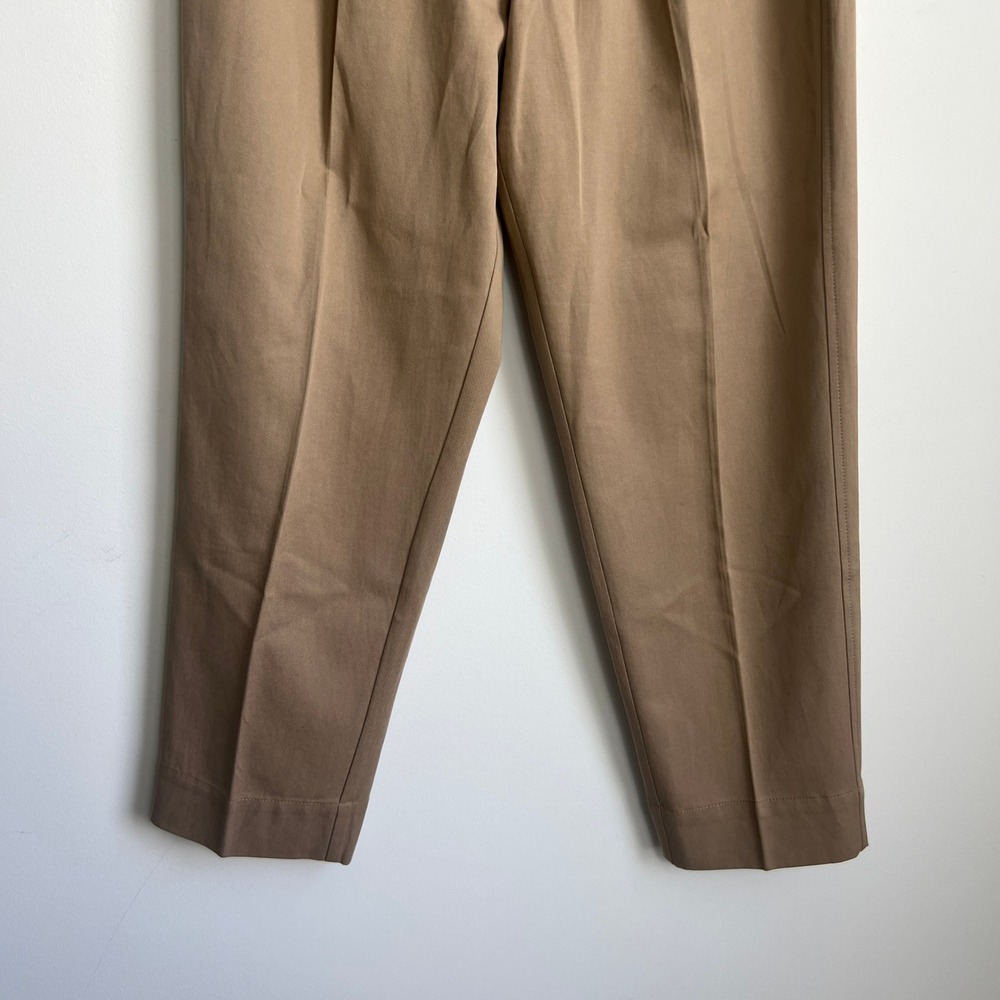 Everlane Womens The Way-High Drape Pant Khaki Tan Pleated Tapered Trousers 10 - Picture 4 of 9